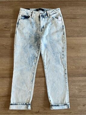 Gap Universal Slim Boyfriend Jeans Acid Wash Denim Straight Leg Ankle Mid Rise